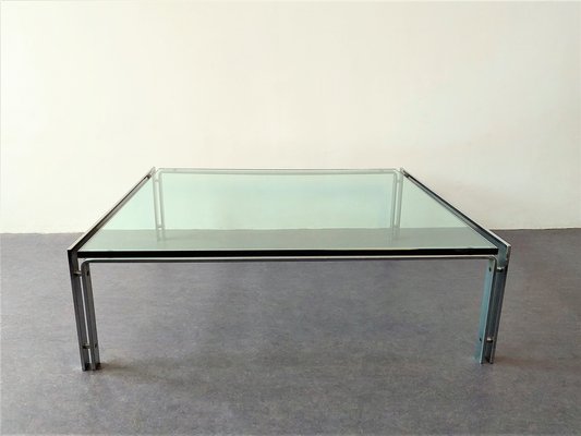 Large glass store side table