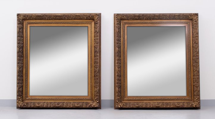 Large Antique Mirror Frames 1880 Set, What To Do With An Old Mirror Frame