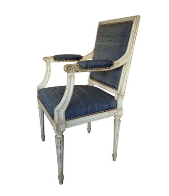 Louis Xvi Style Charcoal Painted Velvet, Hickory Chair Ingold Dining Table