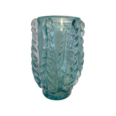 Turquoise Murano Glass Vase From Cenedese Italy For Sale At Pamono