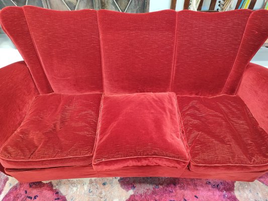 Mid century modern sales velvet sectional