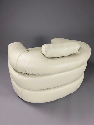 Ivory leather swivel chair deals