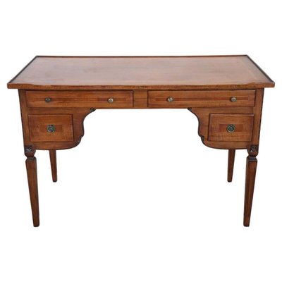 Walnut writing desk sales with drawers