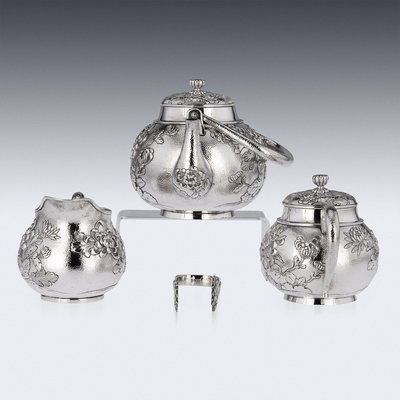【35％OFF】 Meiji Japanese Century 20th Solid Set Tea Piece Four Silver その他