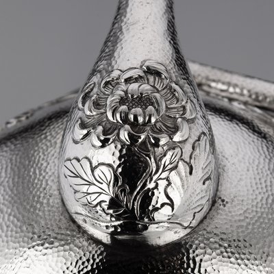 20th Century Japanese Meiji Solid Silver Four Piece Tea Set