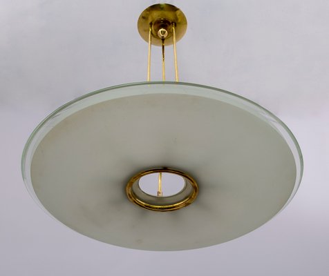 Italian Mid Century Modern Ceiling Lamp by Max Ingrand for Fontana Arte 1950s