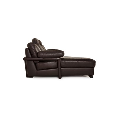 Dark Brown Leather Medea Corner Sofa, White Leather Corner Sofa Furniture Village