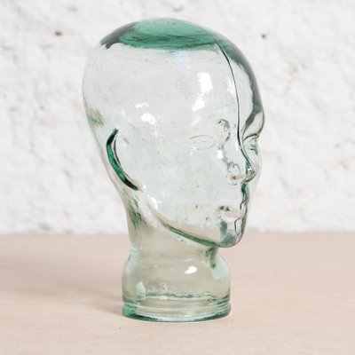 Glass Decorative Head Sculpture 1970