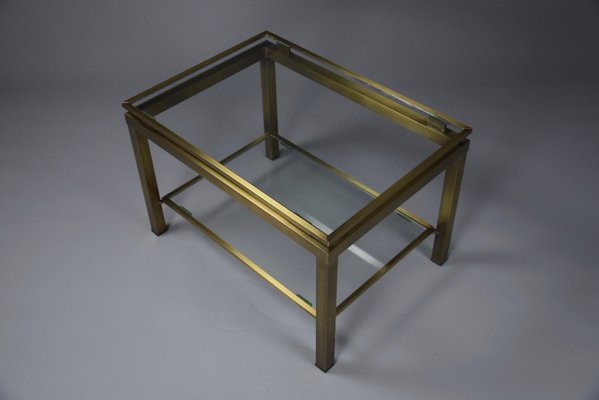 Hollywood Regency Brass And Glass, Maison Jansen Brass And Glass Coffee Table