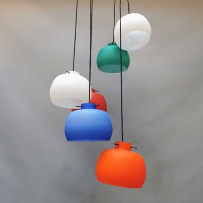Modern colored on sale glass chandeliers