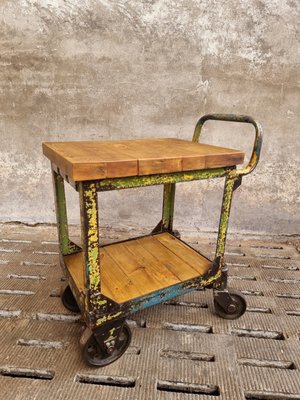 Industrial Trolley Kitchen Island or Side Table for sale at ...