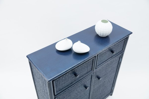 blue rattan dresser David Francis