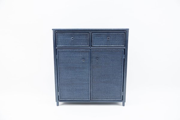 blue rattan dresser Celine Four Drawer Rattan Chest