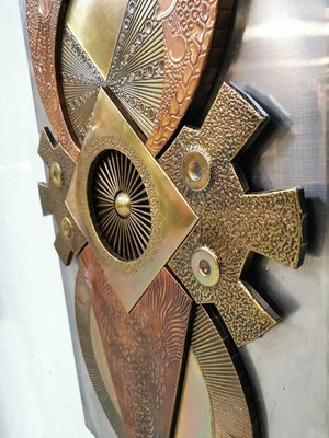 Vintage Silver Wall Art Sculpture Decoration by Stephen Chun