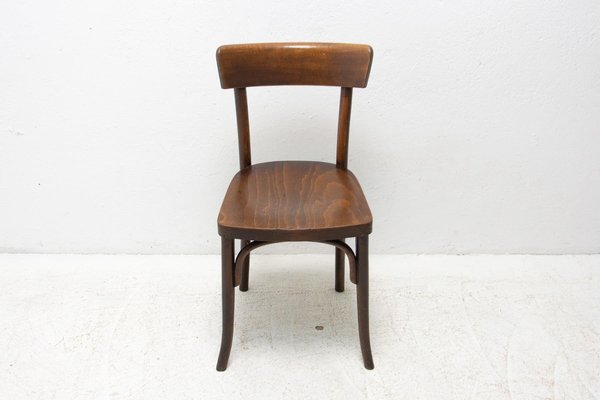 Walnut Bistro Chair from Thonet Czechoslovakia 1920s
