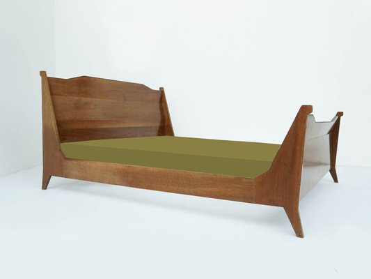 Mid century modern sleigh bed deals