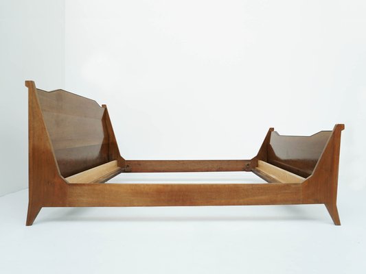 Modern Italian Sleigh Bed in the Style of BBPR 1950