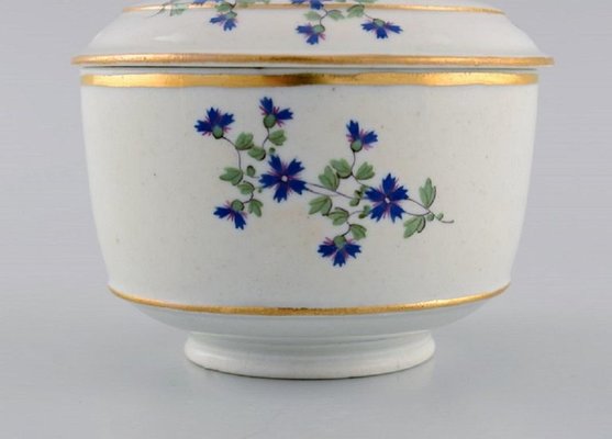 Antique German Sugar Bowl in Hand-Painted Porcelain for sale at Pamono