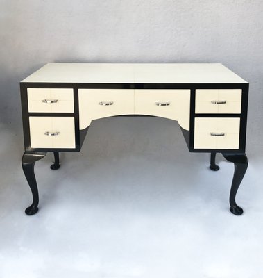 Art Deco Black and White Desk 1930s for sale at Pamono