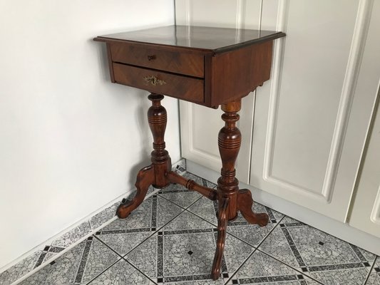 Vintage side table with hot sale drawers