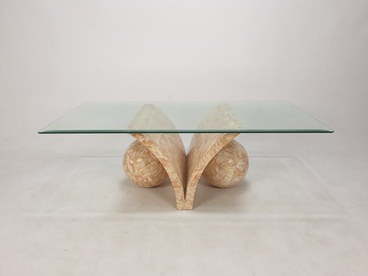 Mactan Stone Coffee Table by Magnussen Ponte 1980s