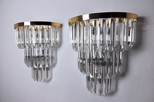 Glass crystal outlet wall lights