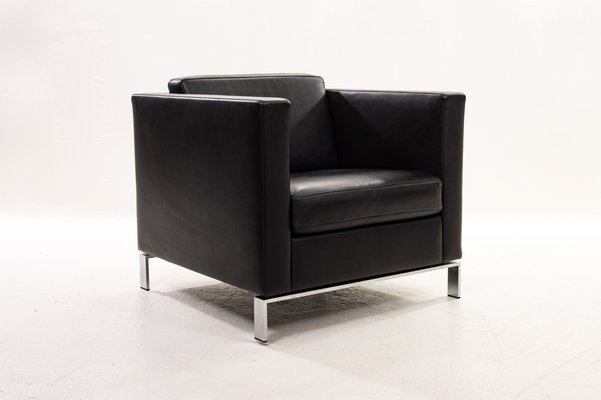 Black Leather Foster 500 Armchair By, Walter Knoll Leather Dining Chairs Taiwan