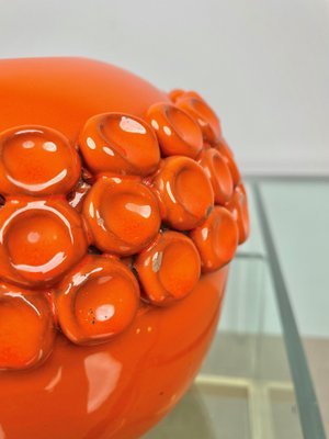 Vaso in Acrilico Arancione, Vase Geometrico Moderno in