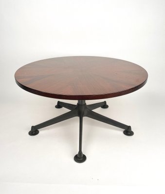 Wood Round Coffee Table By Ico Parisi, Round Wood Coffee Table On Wheels