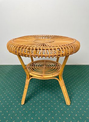Round bamboo store coffee table