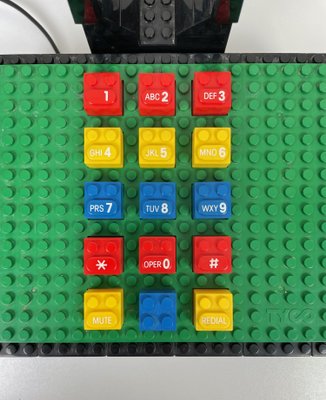 Postmodern Lego Telephone Phone from Tyco