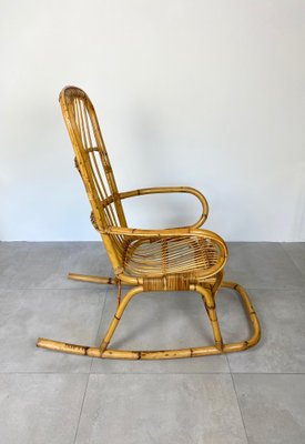 Bamboo cane store rocking chair