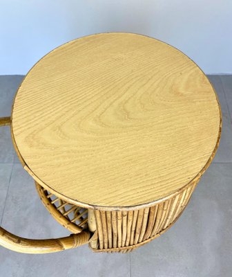 Wicker barrel side table deals