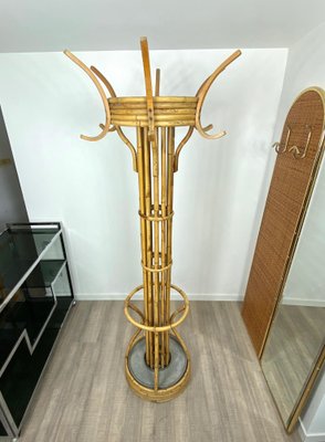 Umbrella Stand Coat Stand Italian Bamboo Rattan Coat Rack Umbrella