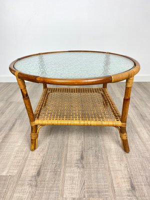Bamboo glass cheap coffee table