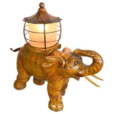 Wooden clearance elephant lamp