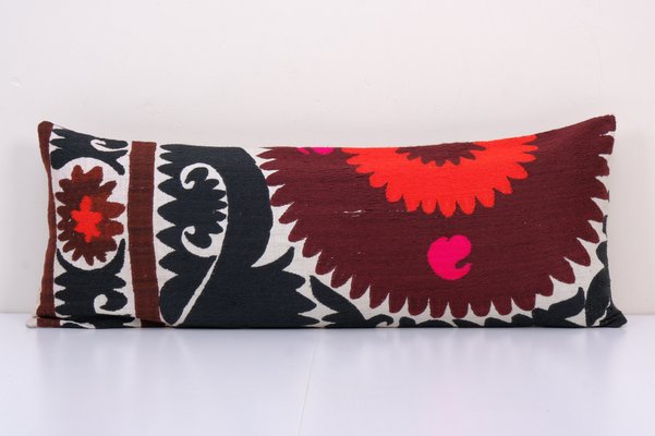 Suzani Decorative Pillow Covers 12x24 Pink Coral Floral Suzani