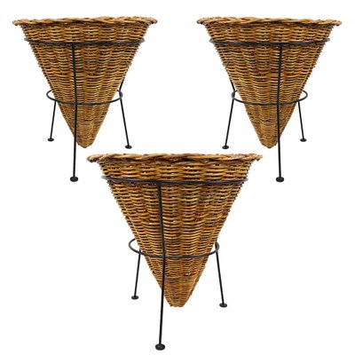 Nordic woven basket kitchen storage basket retro wall hanging basket p
