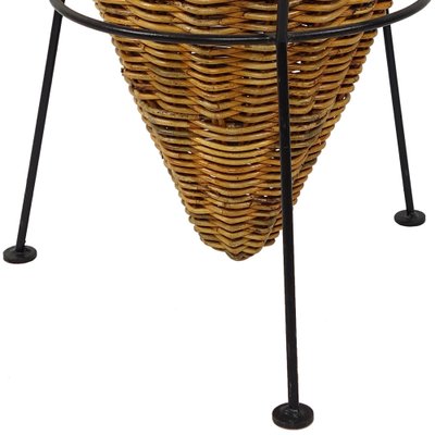 Limited Edition Rattan Medium, Black Ostrich