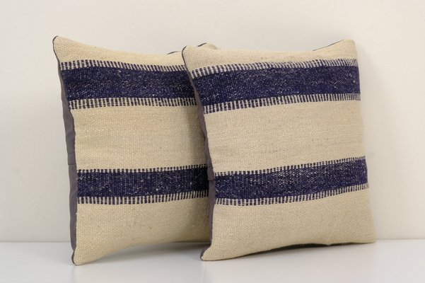 blue stripe pillow