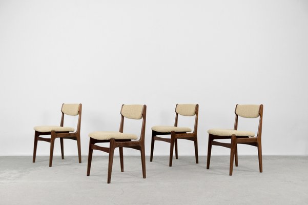 Mid-Century Modern Scandinavian Teak Dining Chairs, 1960s, Set of