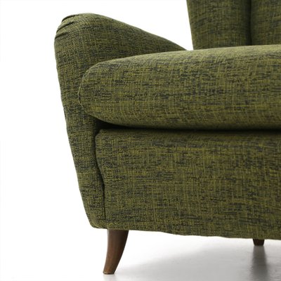 Green Fabric Armchairs 1940s Set of 2 for sale at Pamono