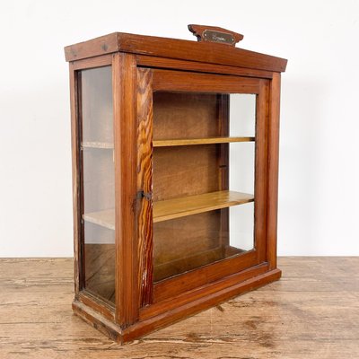 Small Antique Wooden Display Cabinet, Small Wooden Wall Display Cabinets