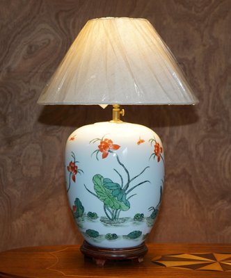 Vintage Chinese Porcelain Table Lamps, Antique Chinese Floor Lamp