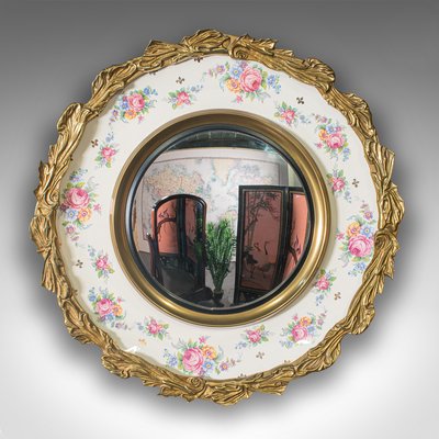 Specchio convesso vintage in vetro e ceramica, Regno Unito, anni '30 in  vendita su Pamono