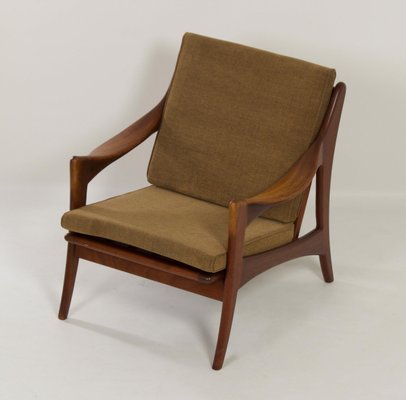 Organic Teak Easy Chair With Low Back from De Ster 1960s for sale