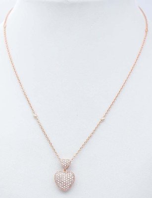 18 Karat Rose Gold Heart Shape Pendant 