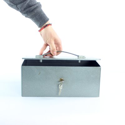 Vintage Steel Safe Deposit Box, Czechoslovakia, 1980s for sale at