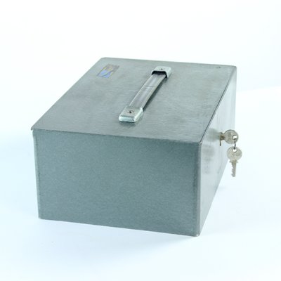 Vintage Steel Safe Deposit Box, Czechoslovakia, 1980s for sale at