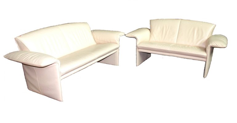 Leather Cream White Jr 2700 Sofas In 2, Elegant Cream Leather Sofas